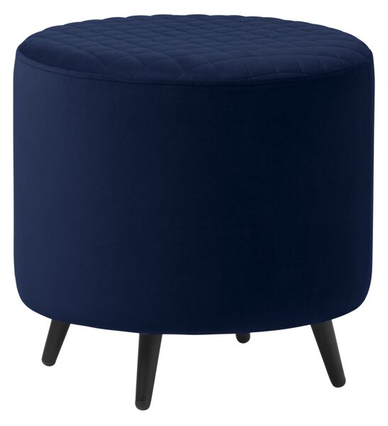 Designová taburetka Hallie 45 cm modrý samet
