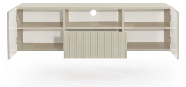 Závěsná TV skříňka Nicole 150 cm s šuplíkem a nikou - kašmír