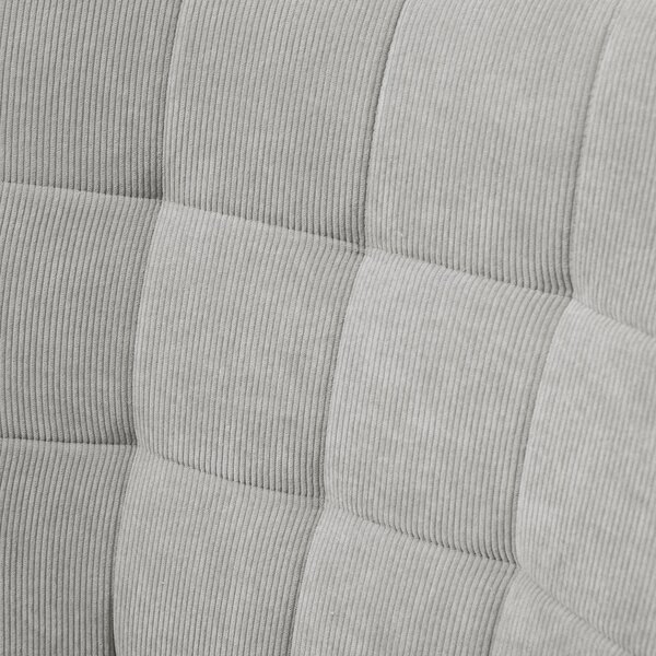 Křeslo HOMCOM s ottomanem, křeslo s vysokým opěrákem, dřevěné nohy, lounge křeslo s prošívaným designem, vzhled sametu, pro obývací pokoj, šedé | Aoso