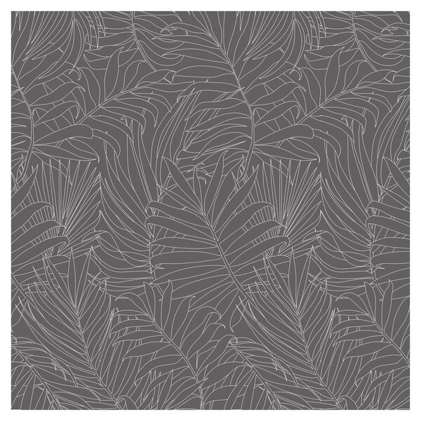 Obraz - Šedé palmové listy (30x30 cm)