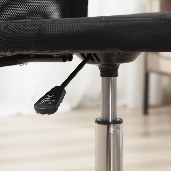 Ergonomická kancelářská židle Vinsetto, nastavitelná výška, 360° otáčení s prodyšným opěradlem, pro kancelář a studovnu, nosnost do 100 kg, černá | Ao