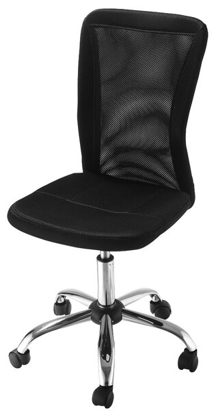Ergonomická kancelářská židle Vinsetto, nastavitelná výška, 360° otáčení s prodyšným opěradlem, pro kancelář a studovnu, nosnost do 100 kg, černá | Ao