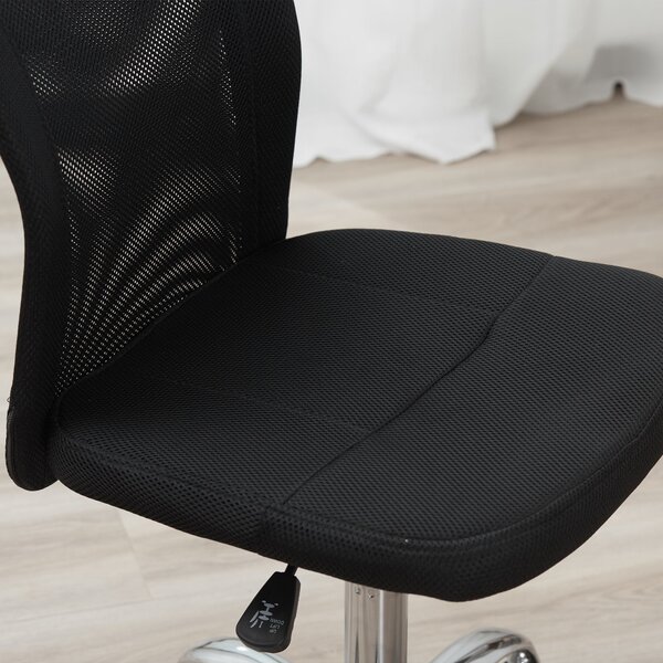 Ergonomická kancelářská židle Vinsetto, nastavitelná výška, 360° otáčení s prodyšným opěradlem, pro kancelář a studovnu, nosnost do 100 kg, černá | Ao