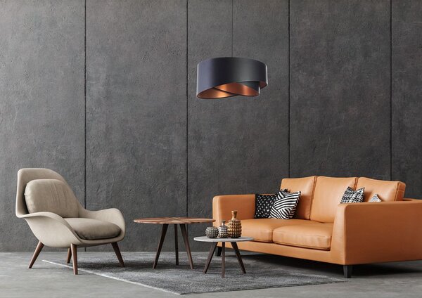 BPS Koncept Galaxy závěsné svítidlo 1x60 W černá-měděná 060-165