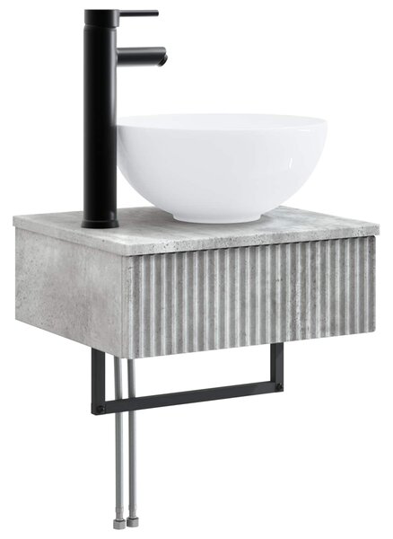 Sada koupelnového nábytku 3 ks Betonově šedá 33 x 34,5 x 160 cm 3406046