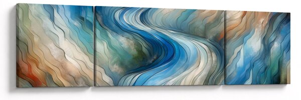 Obraz - Abstraktní proud (170x50 cm)