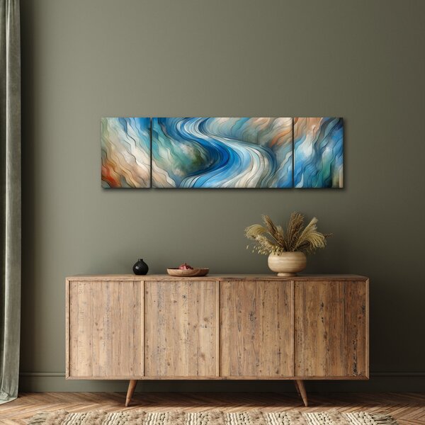 Obraz - Abstraktní proud (170x50 cm)