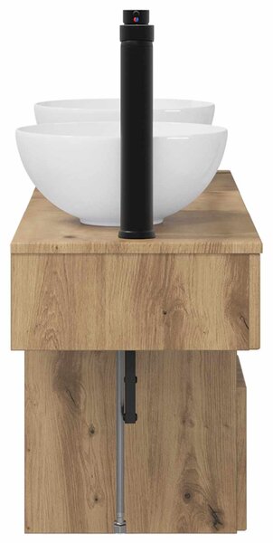 Sada koupelnového nábytku 3 ks Dub artisan Kompozitní dřevo 3405586