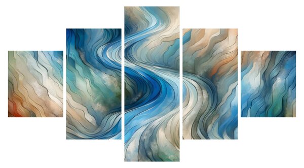 Obraz - Abstraktní proud (125x70 cm)
