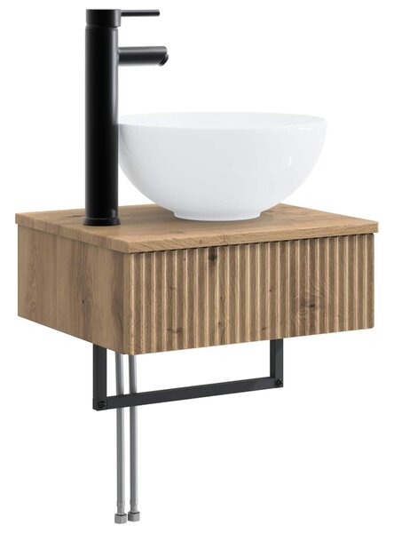 Sada koupelnových skříněk 4 ks Dub artisan Kompozitní dřevo 3406270