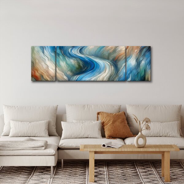 Obraz - Abstraktní proud (170x50 cm)