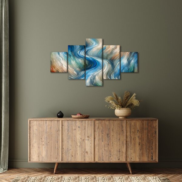 Obraz - Abstraktní proud (125x70 cm)