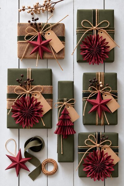Noordliving Šesticípá hvězda Xmas Wine Red - 12 cm NL151