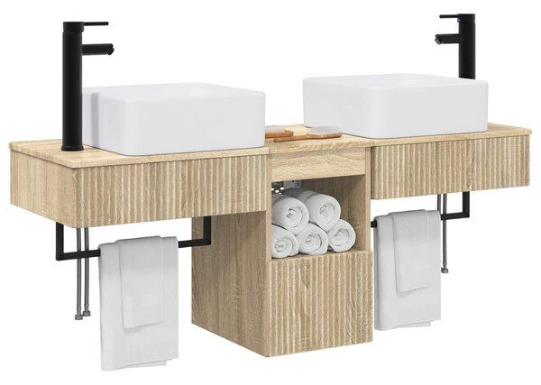 Sada koupelnových skříněk 3 ks Dub sonoma 53 x 35 x 39 cm 3405609
