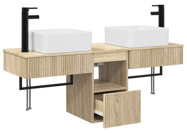 Sada koupelnových skříněk 3 ks Dub sonoma 53 x 35 x 39 cm 3405609