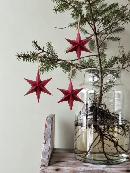 Noordliving Šesticípá hvězda Xmas Wine Red - 12 cm NL151