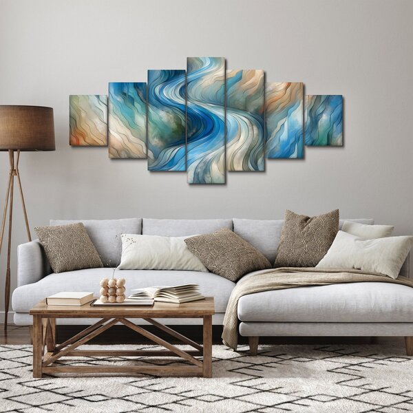 Obraz - Abstraktní proud (210x100 cm)