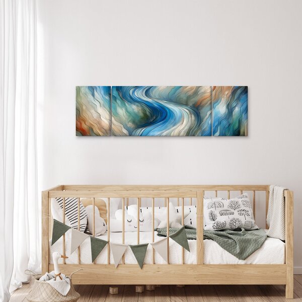 Obraz - Abstraktní proud (170x50 cm)