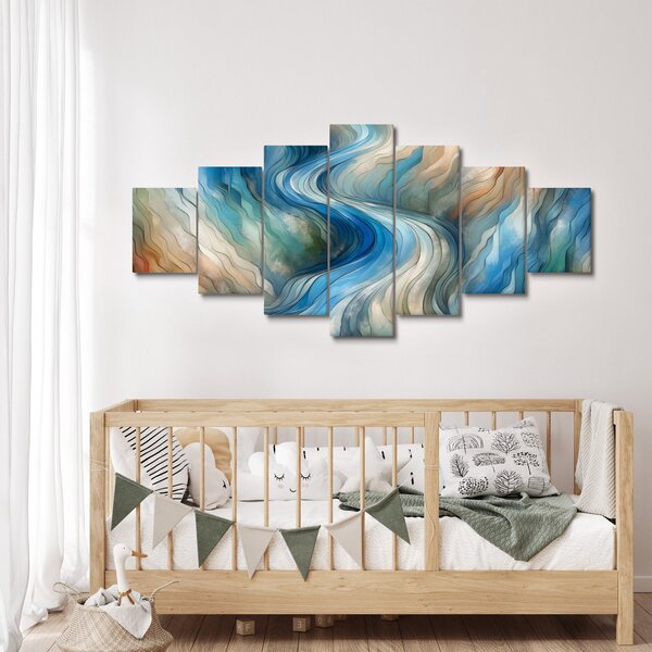 Obraz - Abstraktní proud (210x100 cm)