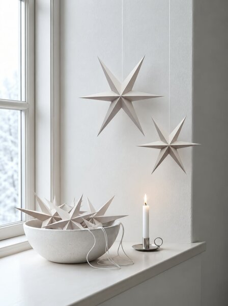 Noordliving Šesticípá hvězda Xmas Warm Grey - 20 cm NL134
