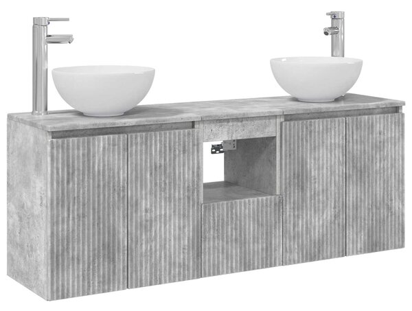 Sada koupelnových skříněk 3 ks Betonově šedá 129 x 35 x 80 cm 3405620