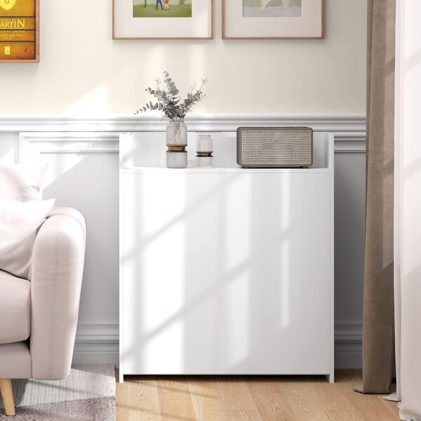 HOMCOM Skládací Jídelní Stůl pro 3 Osoby s 4 Policemi, Moderní Skládací Jídelní Stůl pro Malé Prostory, Kuchyň, 80 x 90 x 93 cm, Bílý | Aosom