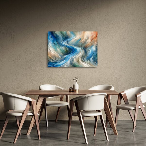 Skleněný obraz - Abstraktní proud (70x50 cm)