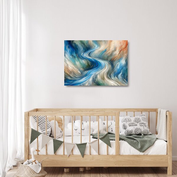 Skleněný obraz - Abstraktní proud (70x50 cm)