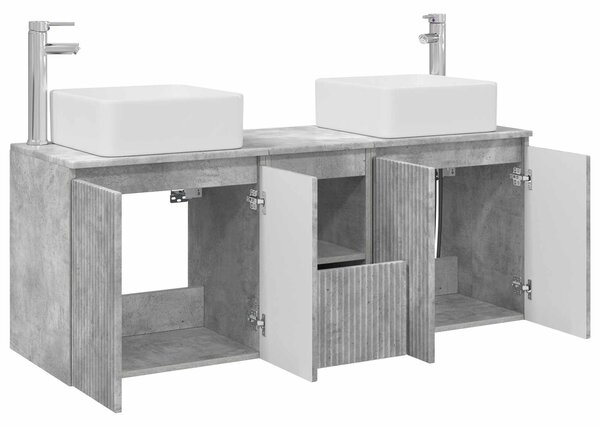 Sada koupelnových skříněk 3 ks Betonově šedá 49,5 x 41 x 63 cm 3405640