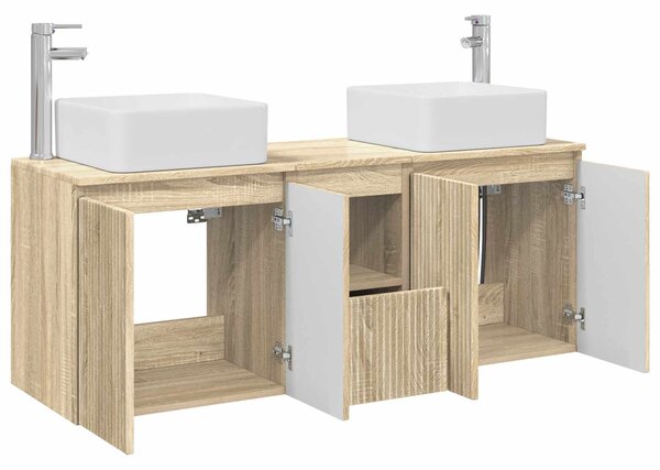 Sada koupelnových skříněk 3 ks Dub sonoma 135 x 35 x 80 cm 3405659