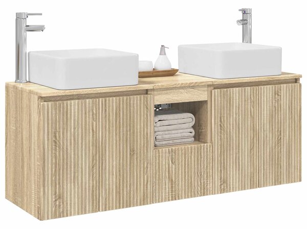 Sada koupelnových skříněk 3 ks Dub sonoma 135 x 35 x 80 cm 3405659