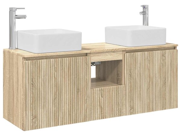 Sada koupelnových skříněk 3 ks Dub sonoma 135 x 35 x 80 cm 3405659