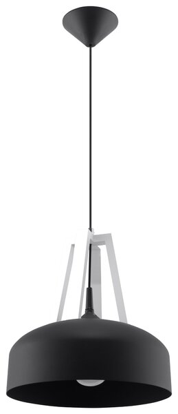 Sollux Lighting Casco závěsné svítidlo 1x60 W černá-dřevo SL.0389