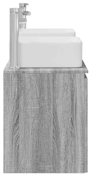 Sada koupelnových skříněk 3 ks Šedý Sonoma 135 x 35 x 80 cm 3405663