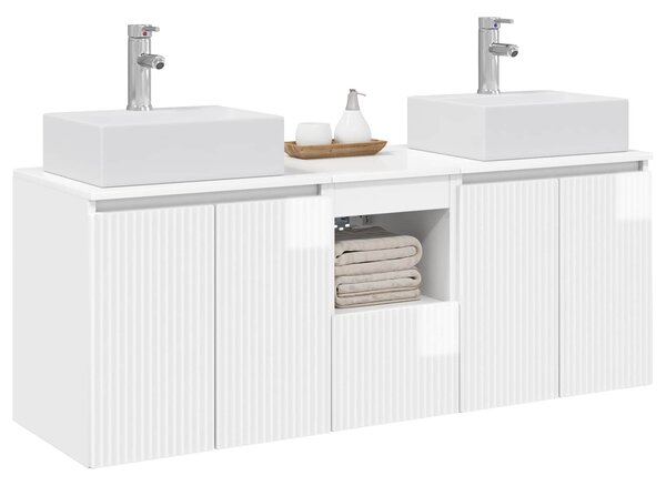 Sada koupelnových skříněk 3 ks Bílá s vysokým leskem 3405651