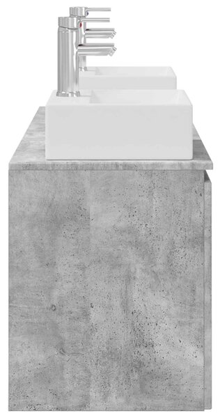 Sada koupelnových skříněk 3 ks Betonově šedá 129 x 41 x 79.5 cm 3405650