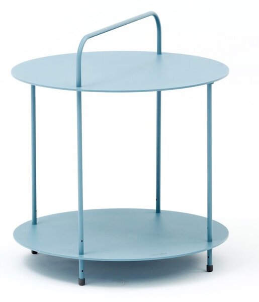 Zahradní kovový odkládací stolek v modré barvě Ezeis Plip, ø 45 cm