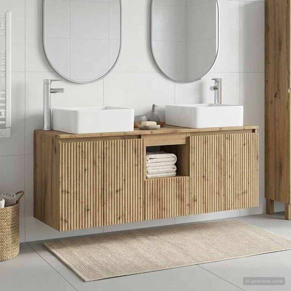 Sada koupelnových skříněk 3 ks Dub artisan 135 x 35 x 80 cm 3405666