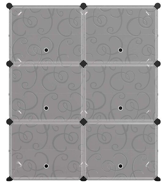 Botník černý 84,5 x 31 x 93,5 cm PP 340566