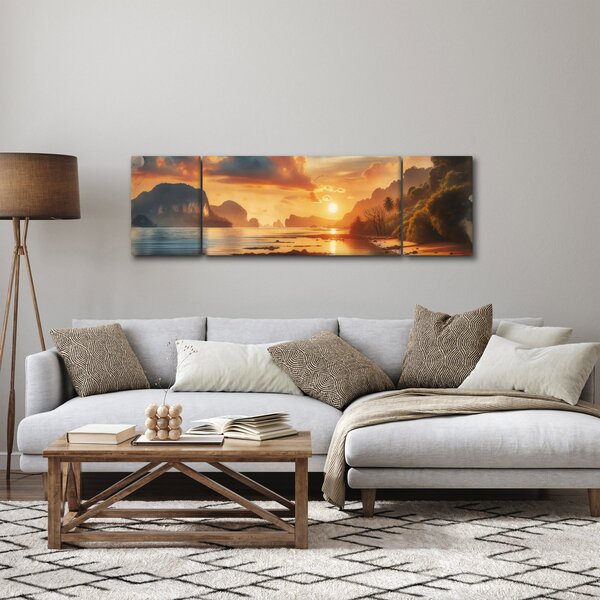 Obraz - Pohled z pláže (170x50 cm)