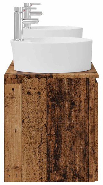 Sada koupelnových skříněk 3 ks Staré dřevo 161.5 x 44.5 x 82 cm 3405675