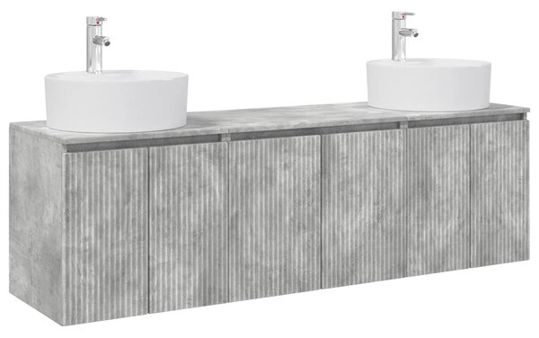 Sada koupelnových skříněk 3 ks Betonově šedá 3405670