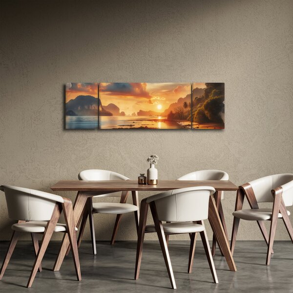 Obraz - Pohled z pláže (170x50 cm)