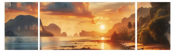 Obraz - Pohled z pláže (170x50 cm)