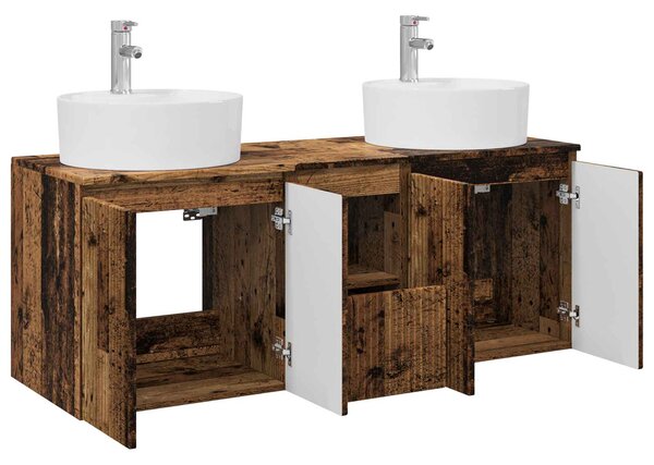 Sada koupelnových skříněk 3 ks Staré dřevo 49,5 x 44,5 x 65 cm 3405685