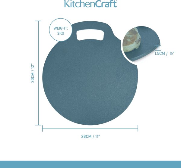 Plotýnka 27 cm KitchenCraft litinová kulatá STONE