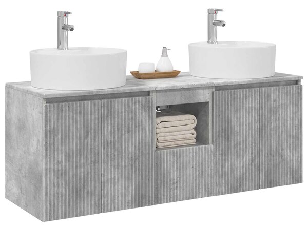 Sada koupelnových skříněk 3 ks Betonově šedá 3405680