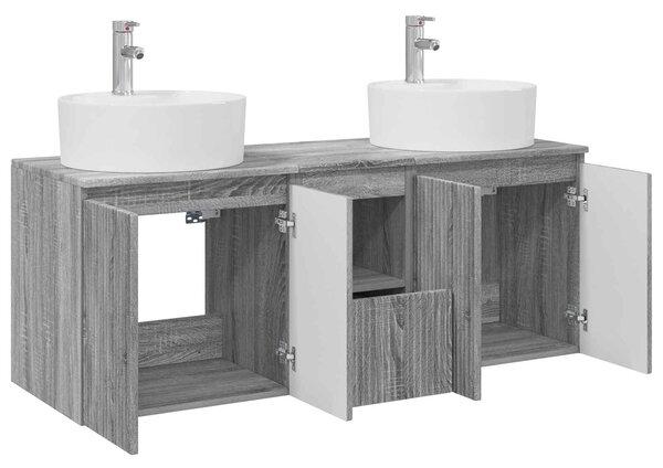 Sada koupelnových skříněk 3 ks Šedý Sonoma 49,5 x 44,5 x 65 cm 3405683