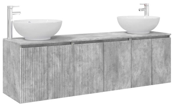 Sada koupelnových skříněk 3 ks Betonově šedá 3405690