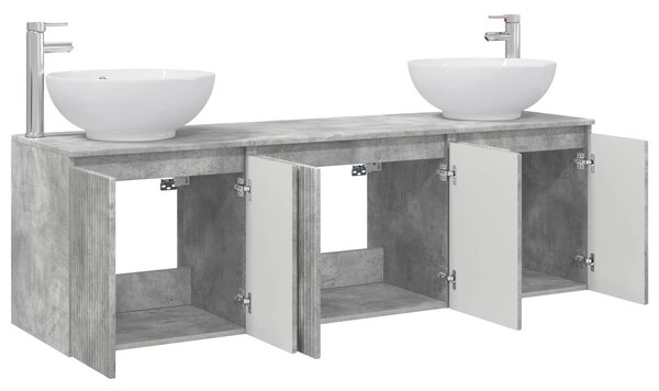 Sada koupelnových skříněk 3 ks Betonově šedá 3405690